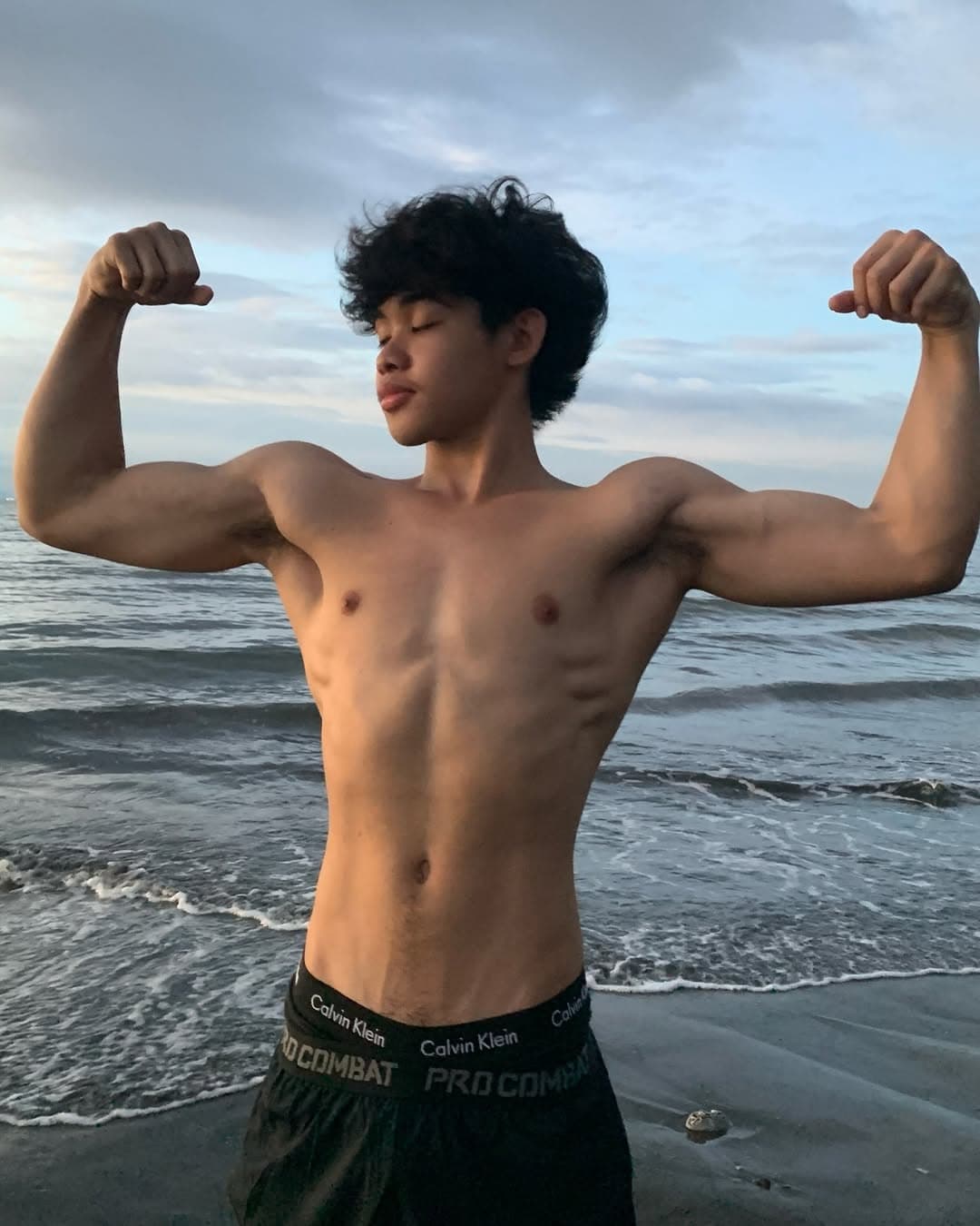 Beach physique in Calvin Klein