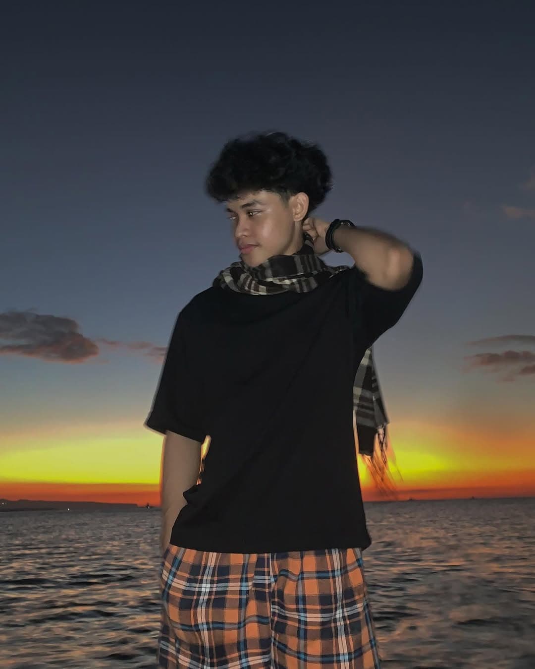 Beach sunset blow out taper side view