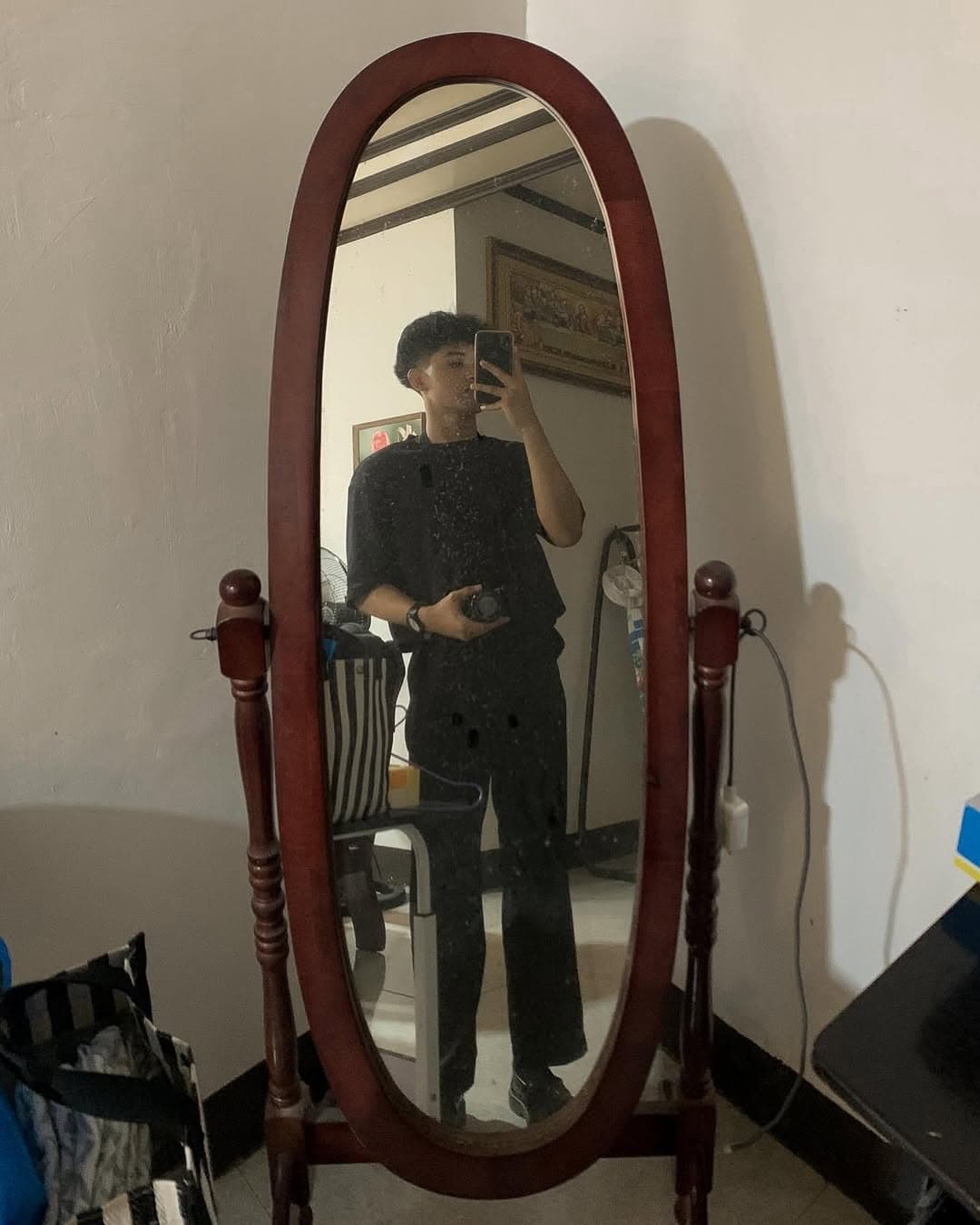Mirror shot with camera