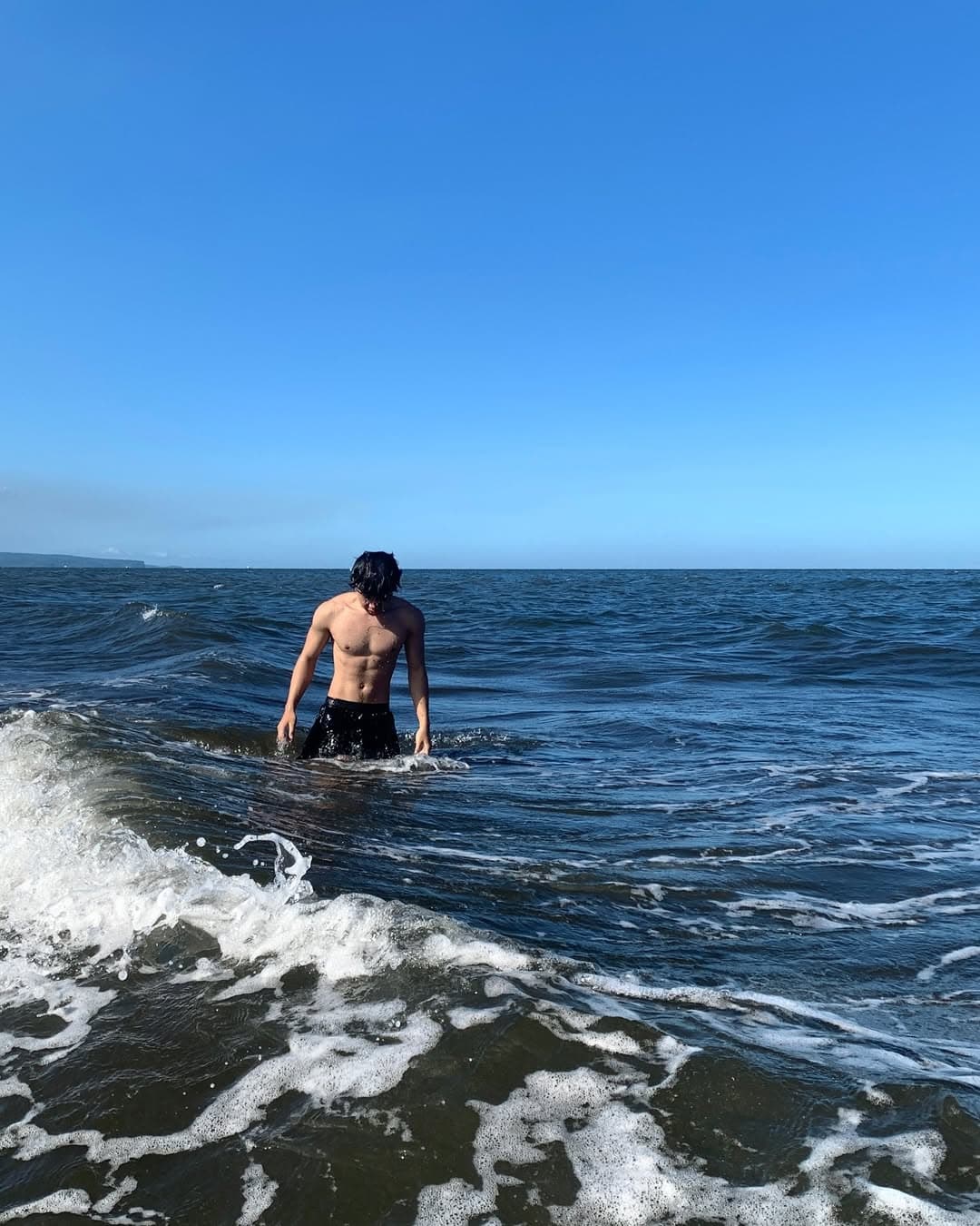 Beach physique front view