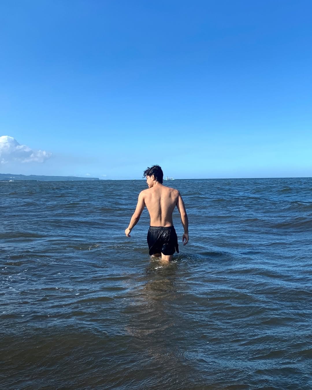 Beach physique back view