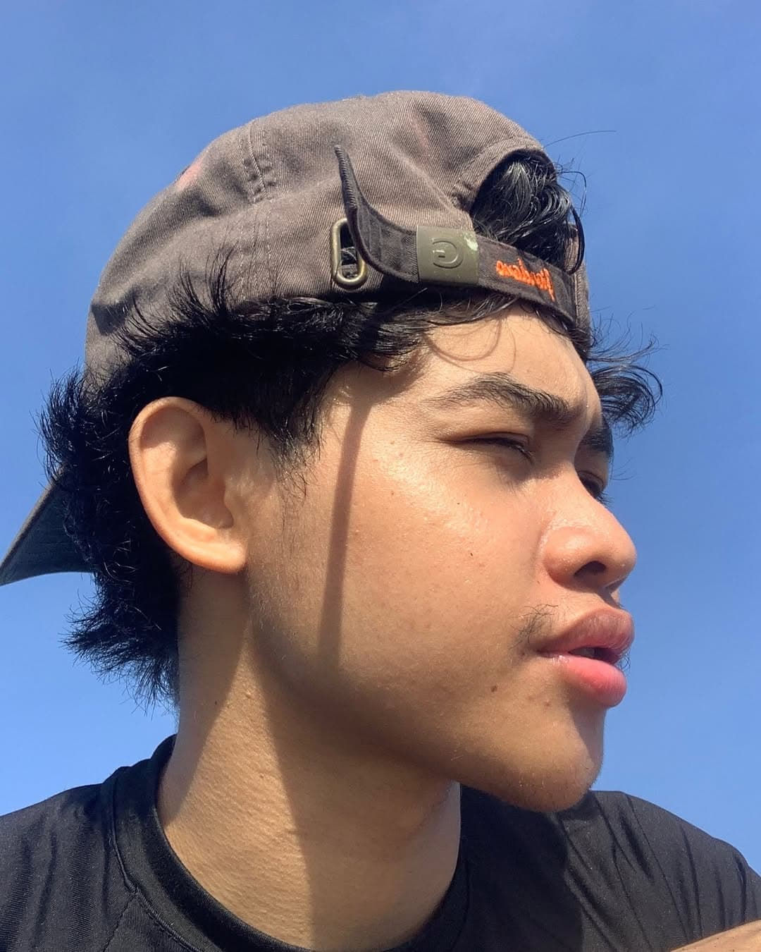Running outdoors with clear sky