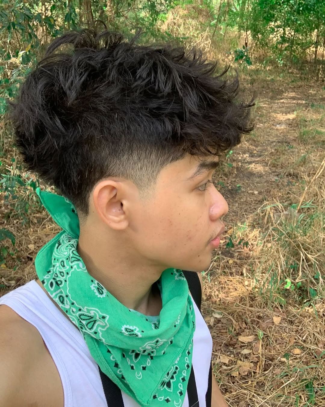 Side view blow out taper in the forest