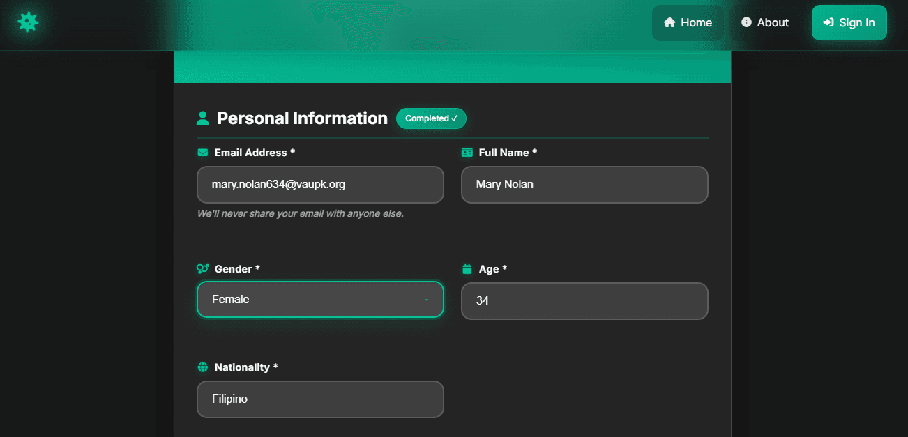 COVID-19 Health Declaration System screenshot 4