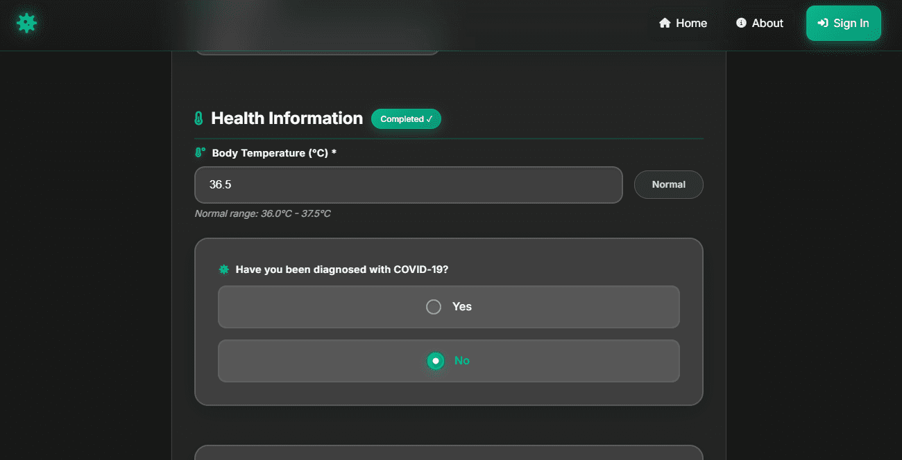 COVID-19 Health Declaration System screenshot 5